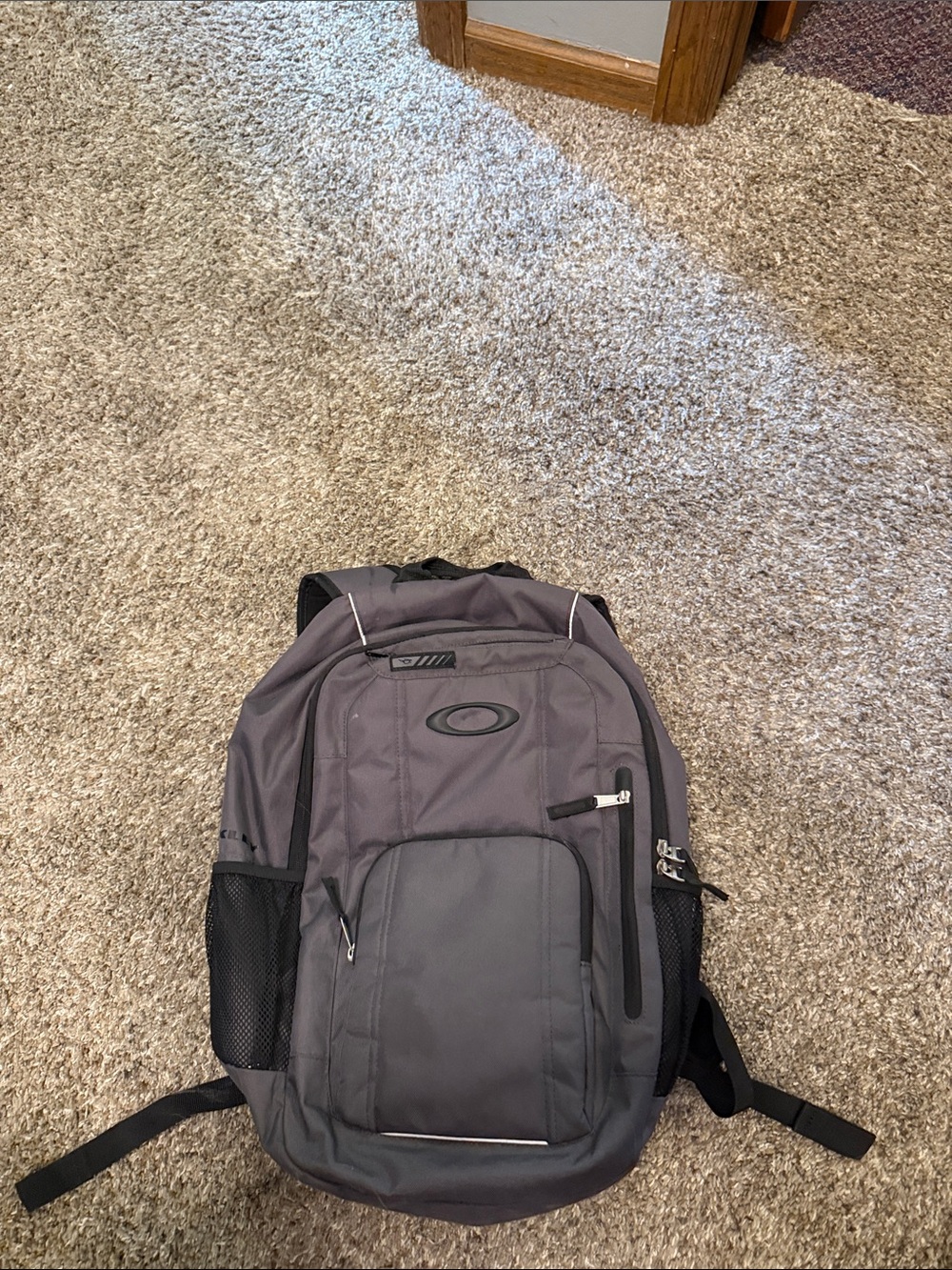 Oakley Gray Men's Commuter Backpack with Multiple Pockets - Picture 1 of 2